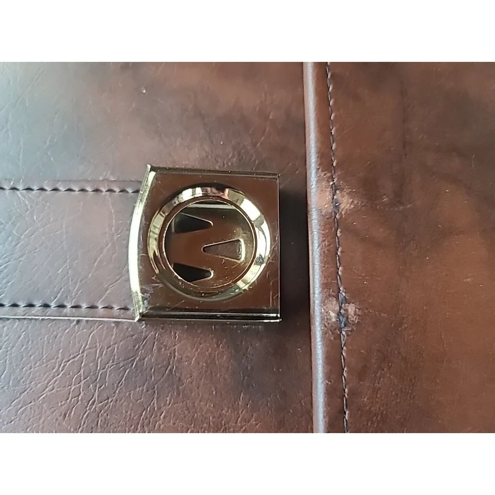 Vintage Time Lock Leather Portfolio